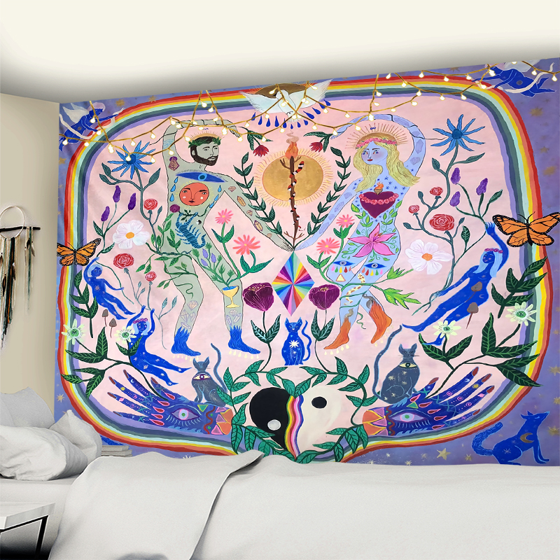 Plant Boy Girl Tapestry Wall H - Aesthetic Tapestry avaliação e preço