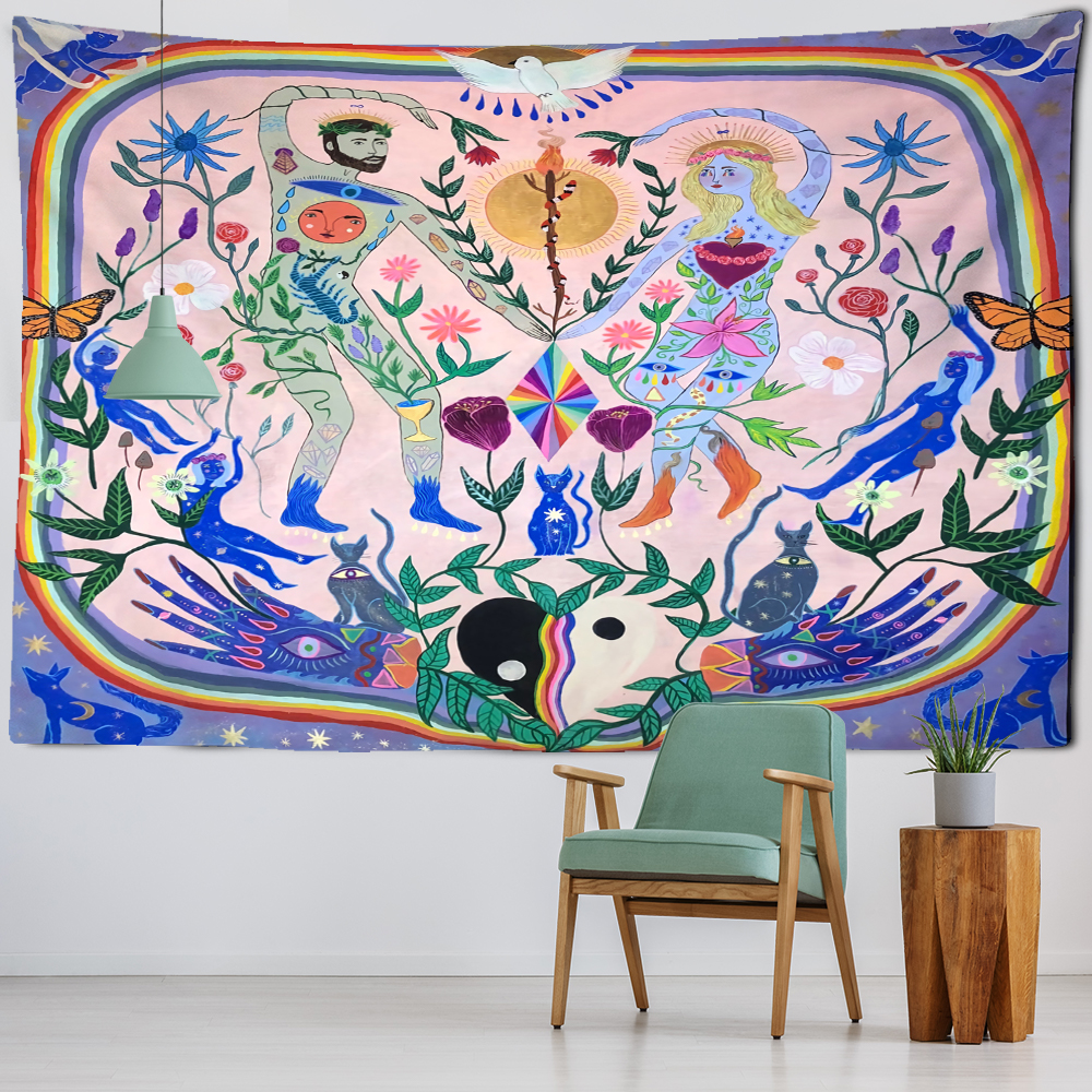 Plant Boy Girl Tapestry Wall H - Aesthetic Tapestry avaliação e preço