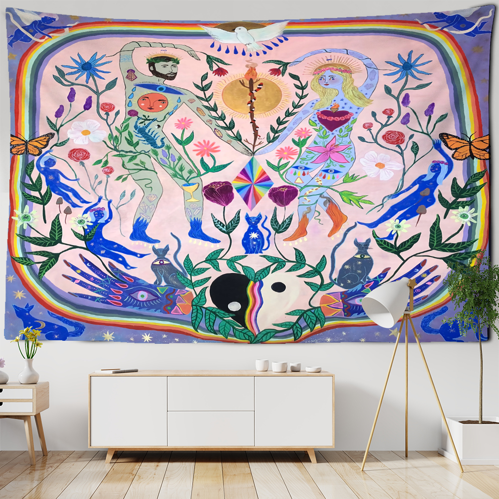 Plant Boy Girl Tapestry Wall H - Aesthetic Tapestry avaliação e preço