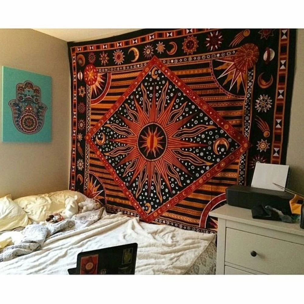 Indian Tarot Divination Mandal - Aesthetic Tapestry avaliação e preço