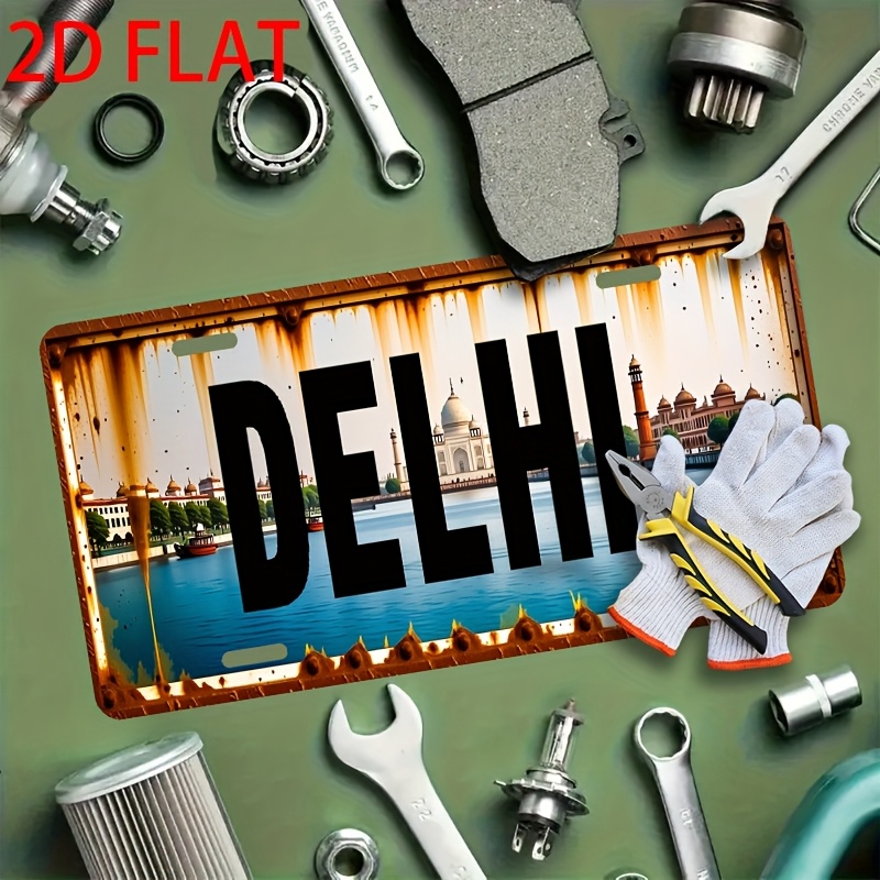 Tin Sign - Delhi India Citysca - Home Decor Delhi avaliação e preço