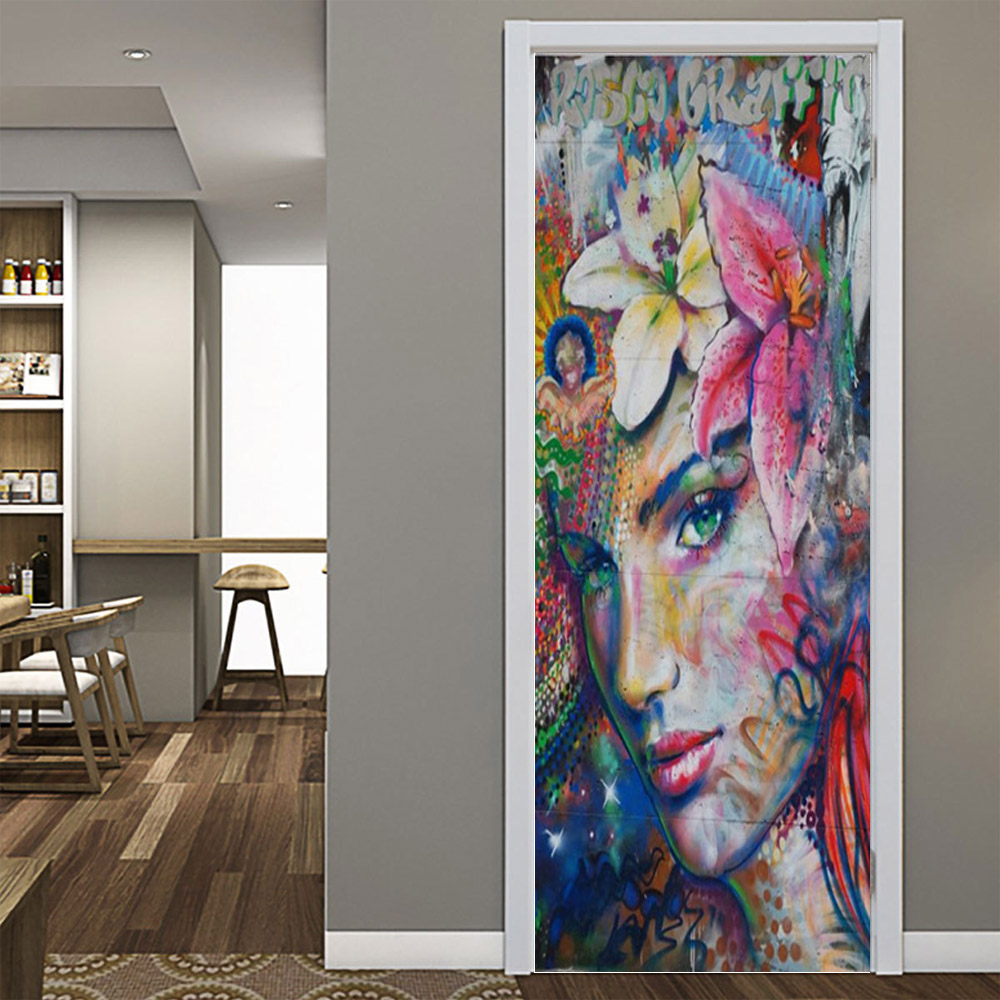 3D PVC door stickers Self-adhe - Home Decor On Sale avaliação e preço
