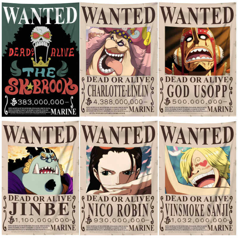 One Piece Manga Tapestry Wante - Aesthetic Tapestry avaliação e preço