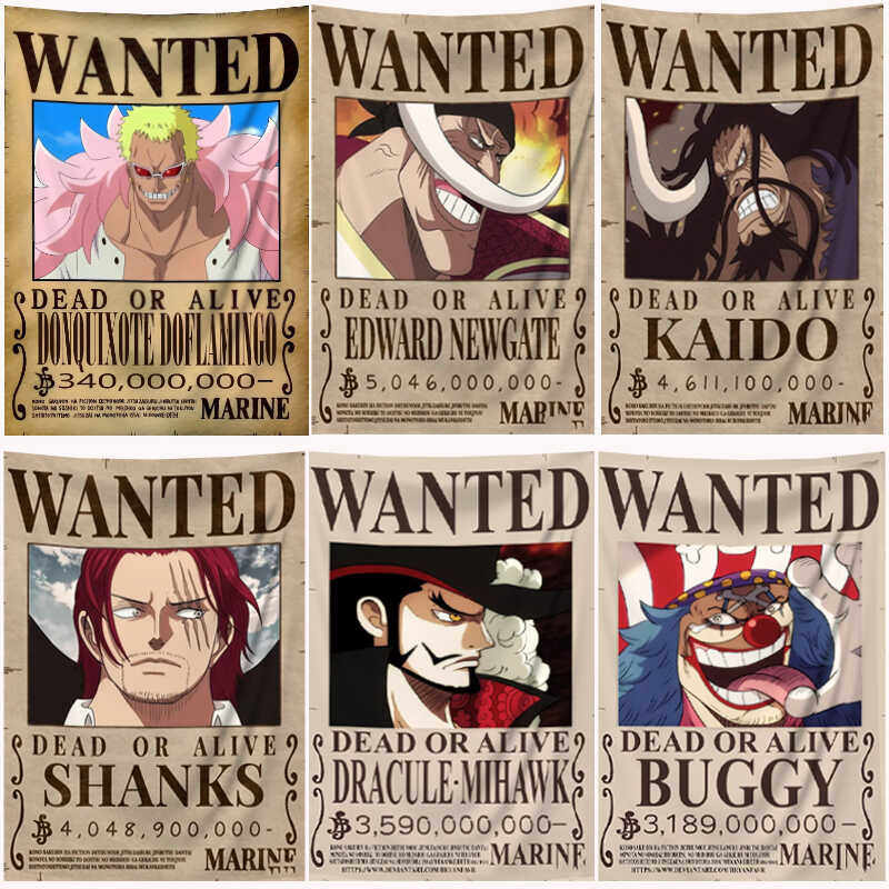 One Piece Manga Tapestry Wante - Aesthetic Tapestry avaliação e preço