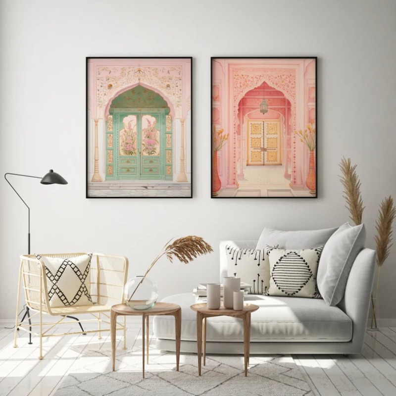 Watercolor Jaipur Indian Palac - Home Decor Jaipur avaliação e preço