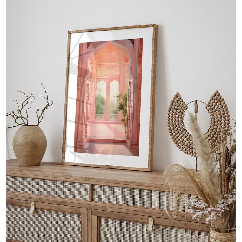 Watercolor Jaipur Indian Palac - Home Decor Jaipur avaliação e preço