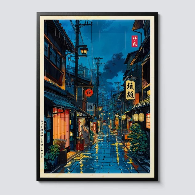 Japanese Tokyo Teahouse Cartoo - Home Decor Japandi avaliação e preço