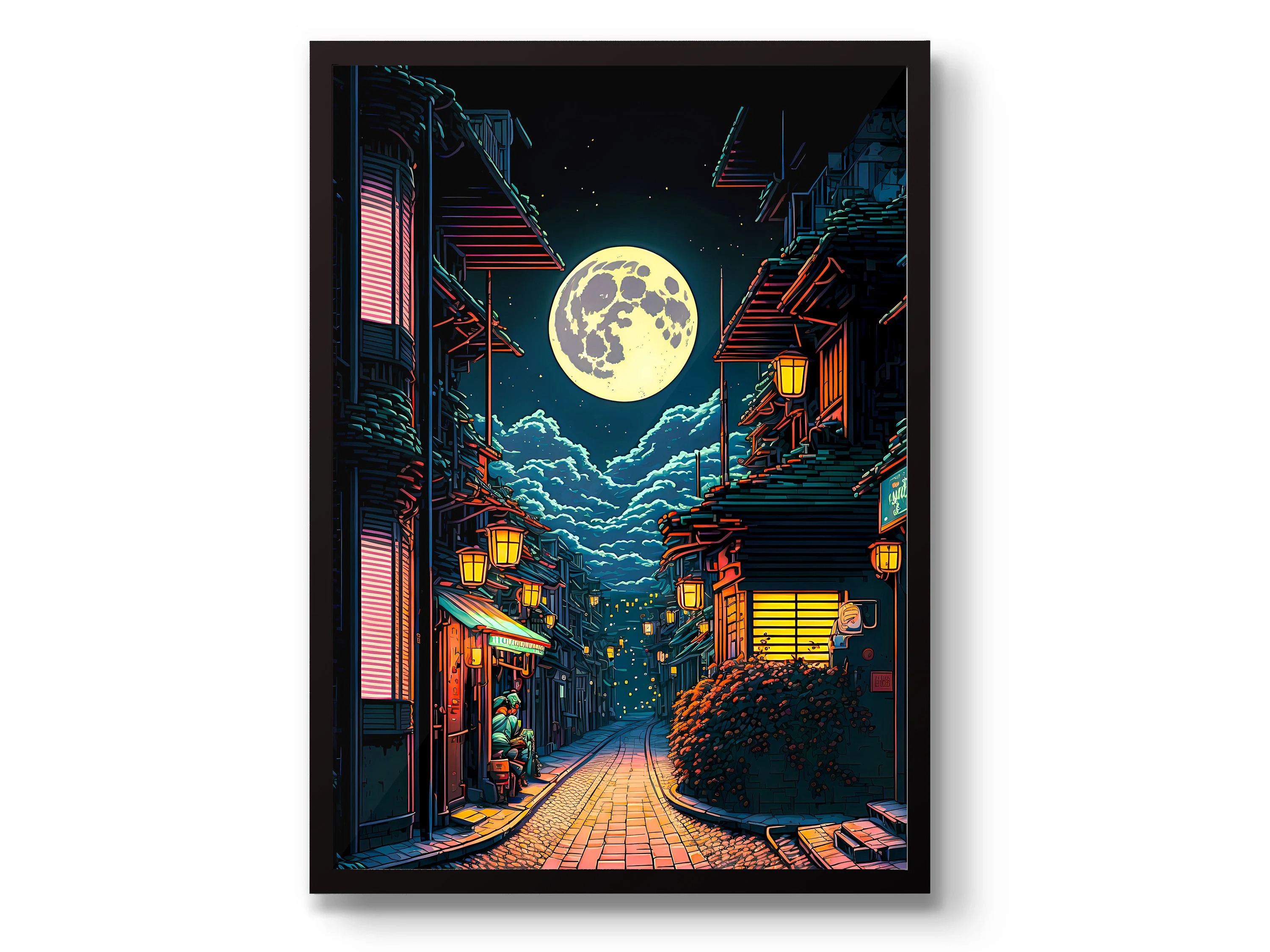 Japanese Tokyo Teahouse Cartoo - Home Decor Japandi avaliação e preço