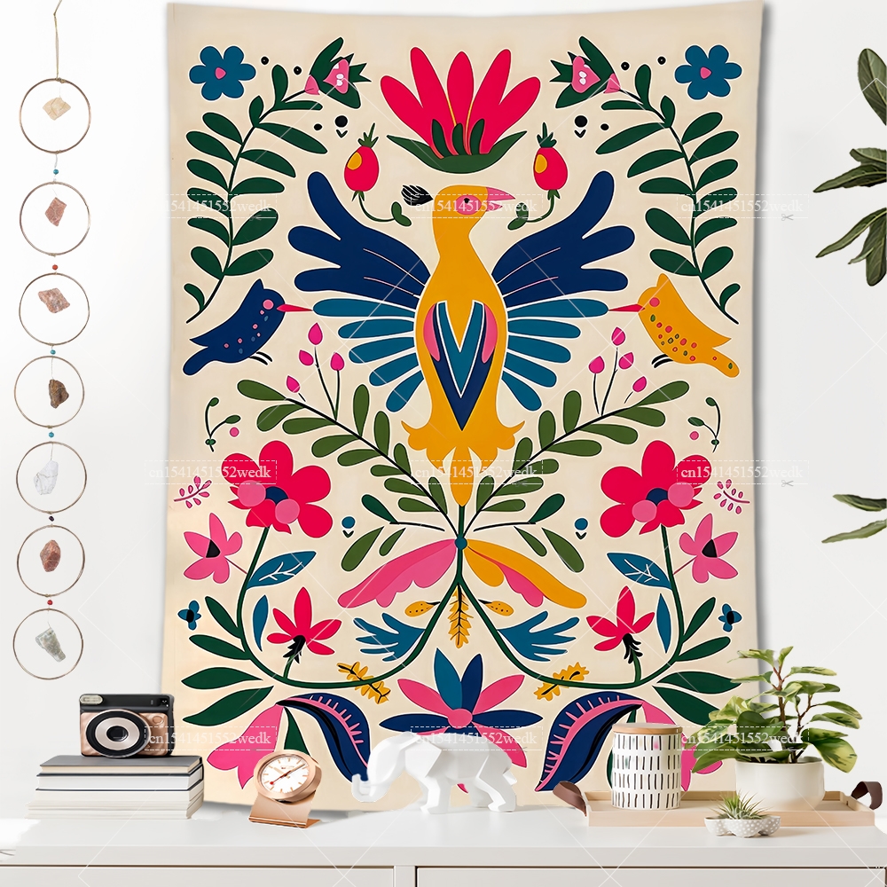 Boho Vintage Mexican Flowers T - Aesthetic Tapestry avaliação e preço