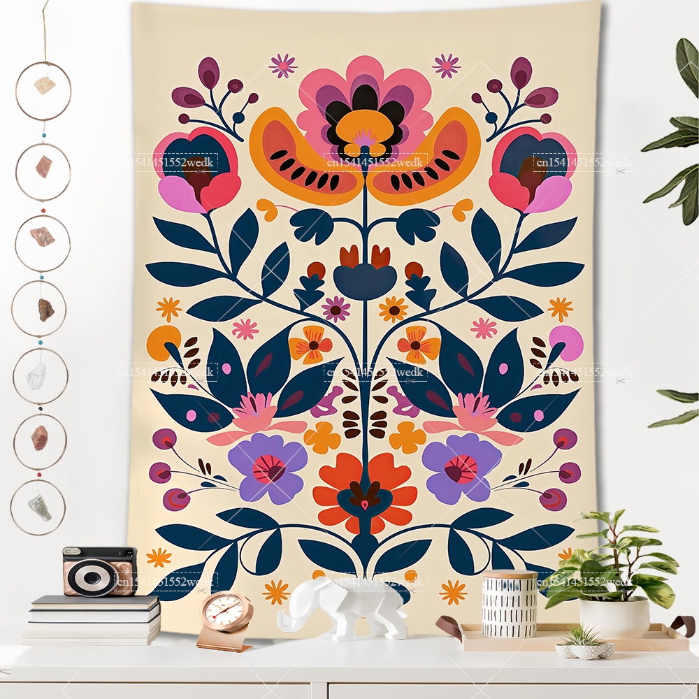 Boho Vintage Mexican Flowers T - Aesthetic Tapestry avaliação e preço