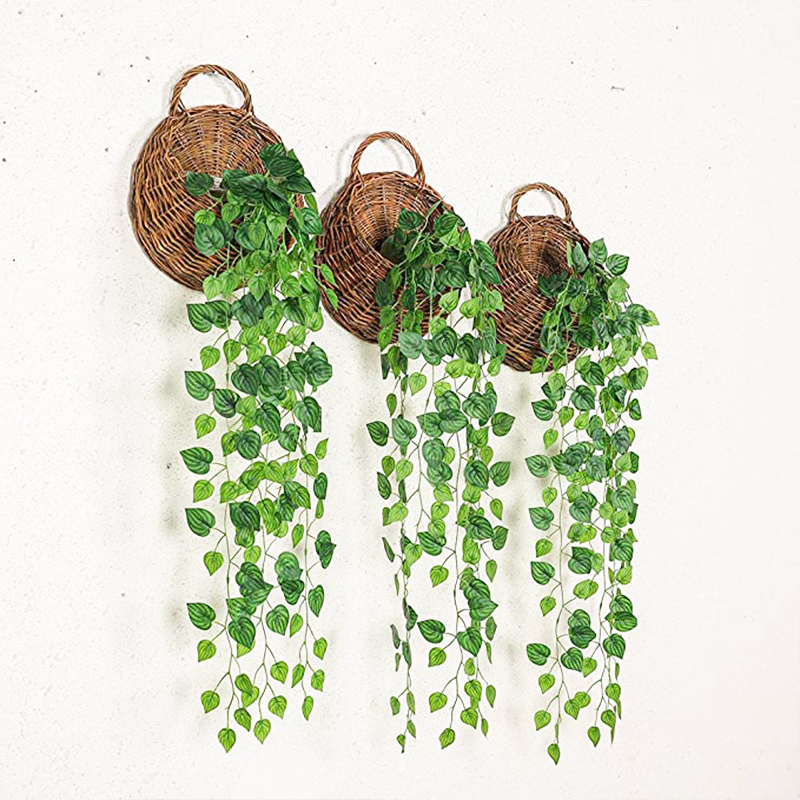 Artificial Basket Rattan Hangi - Woven Wall Basket avaliação e preço