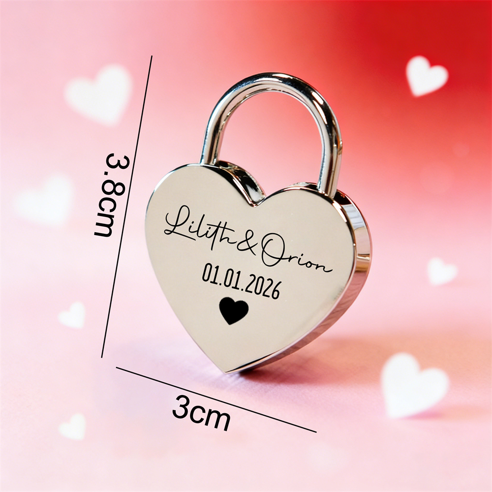 Custom Name Heart-Shaped Padlo - Home Decor Unique avaliação e preço