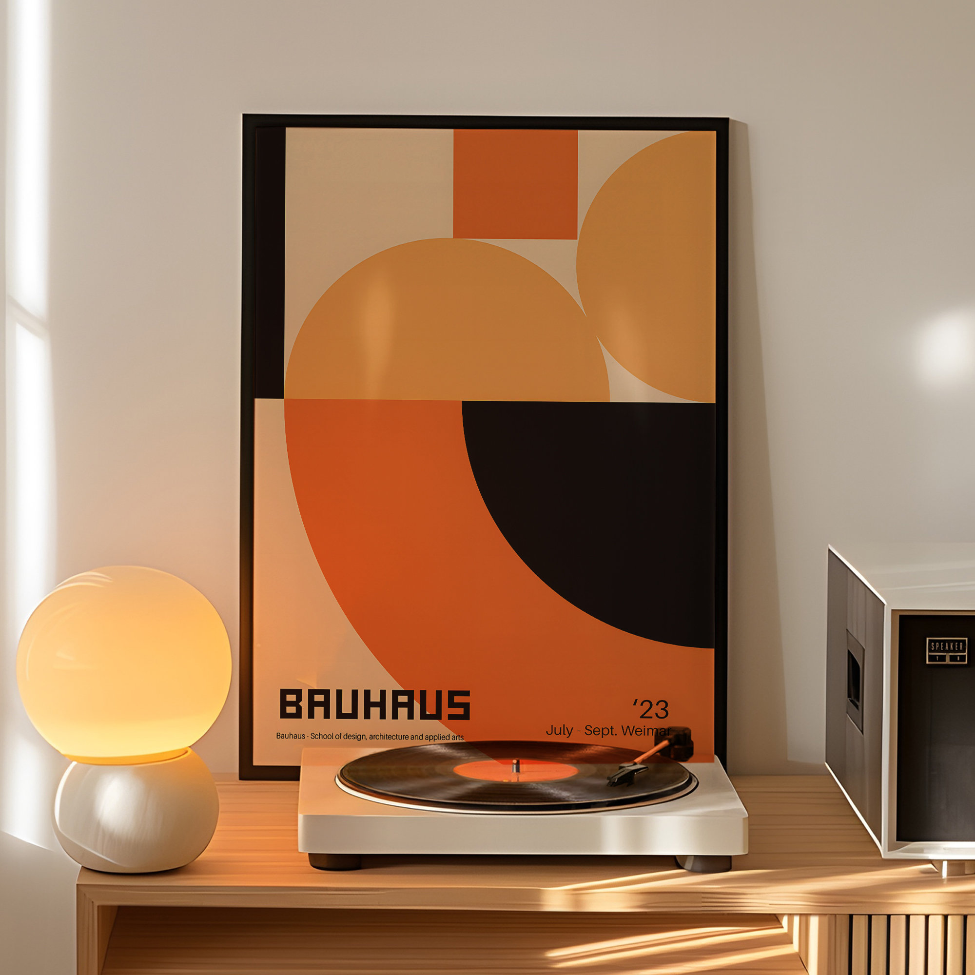 Modern Geometry Bauhaus School - Home Decor Frames avaliação e preço