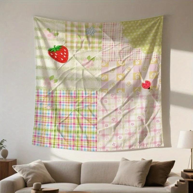 Fresh Strawberry Cottagecore T - Aesthetic Tapestry avaliação e preço
