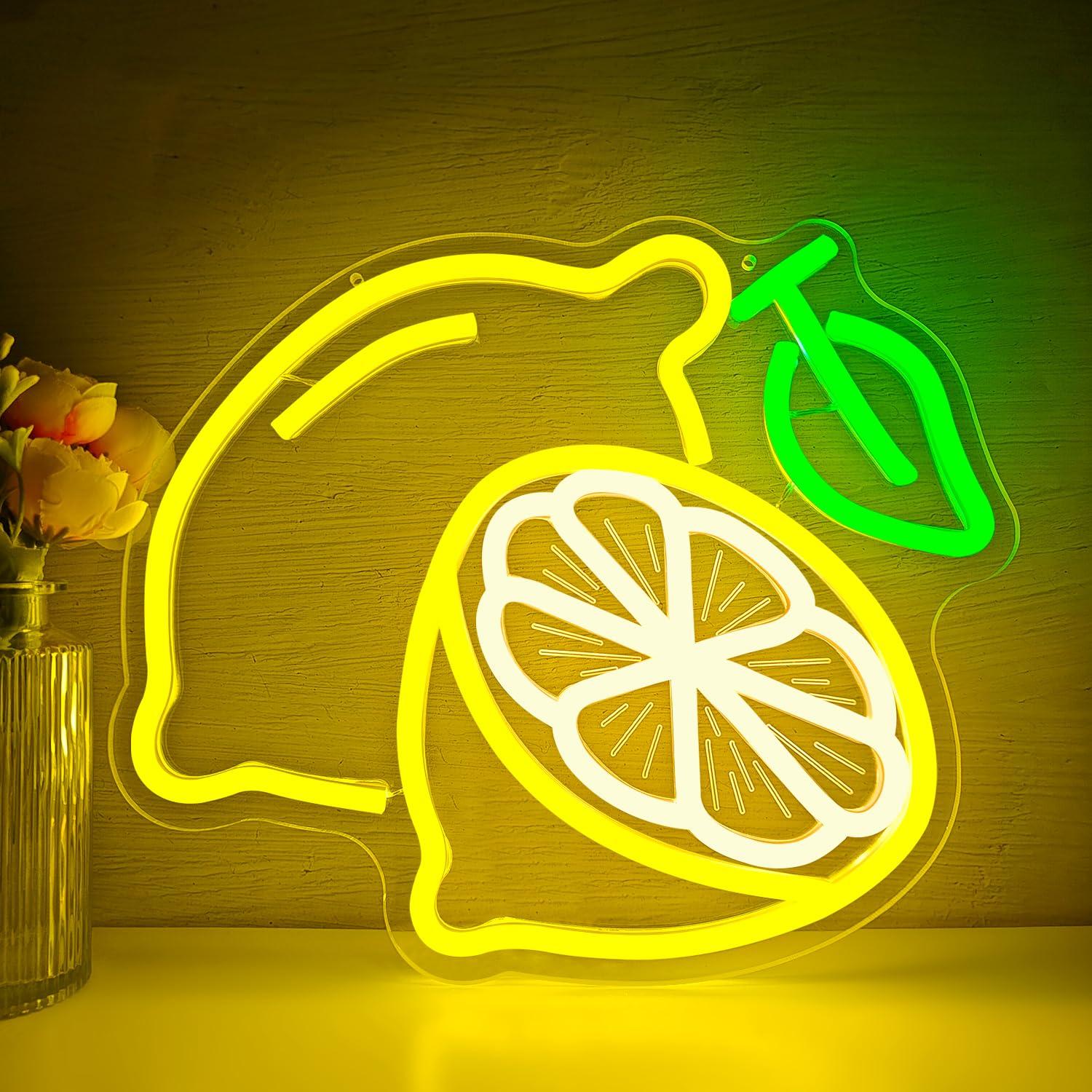 Lemon Neon Sign Dimmable LED L - Home Decor Theme avaliação e preço