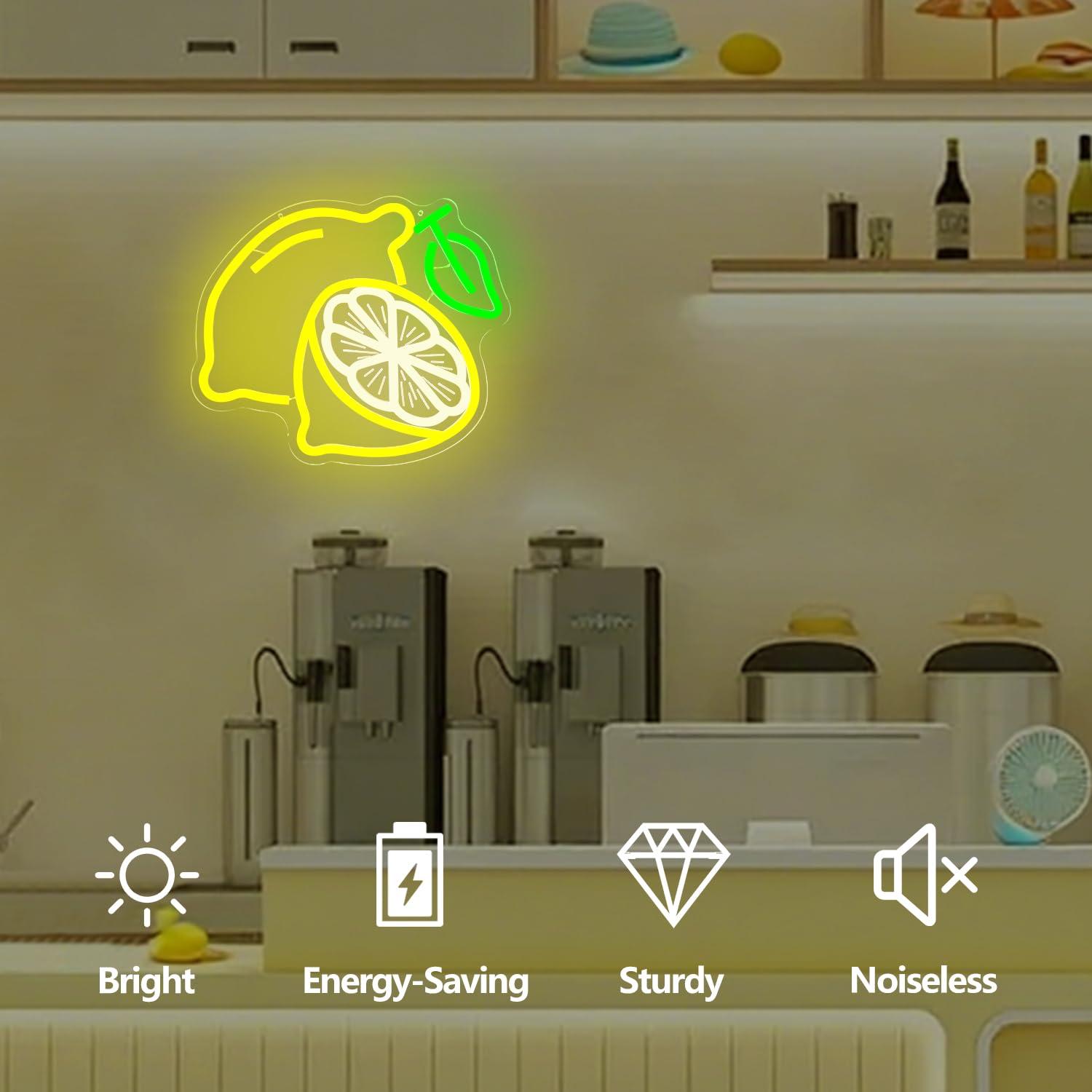 Lemon Neon Sign Dimmable LED L - Home Decor Theme avaliação e preço