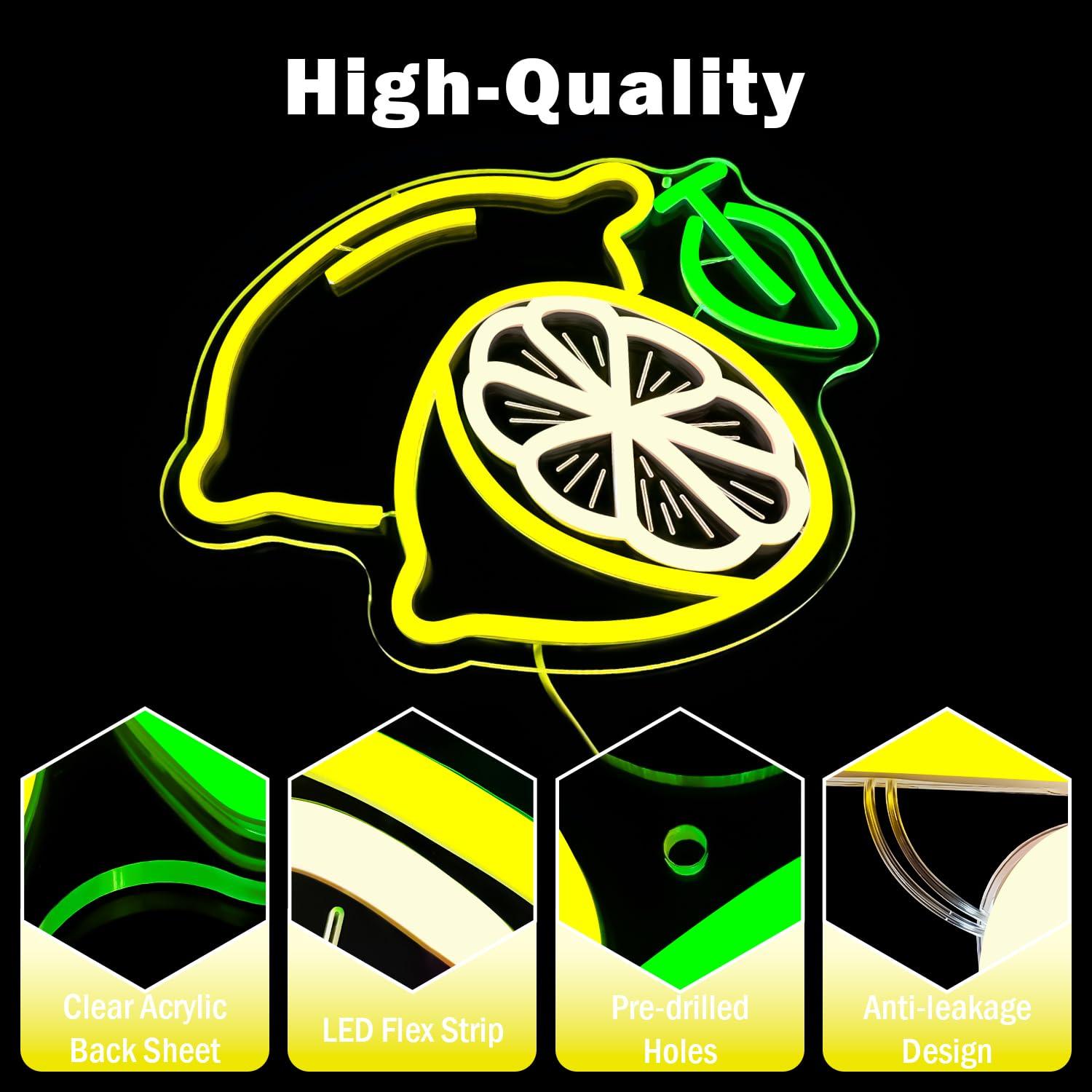 Lemon Neon Sign Dimmable LED L - Home Decor Theme avaliação e preço