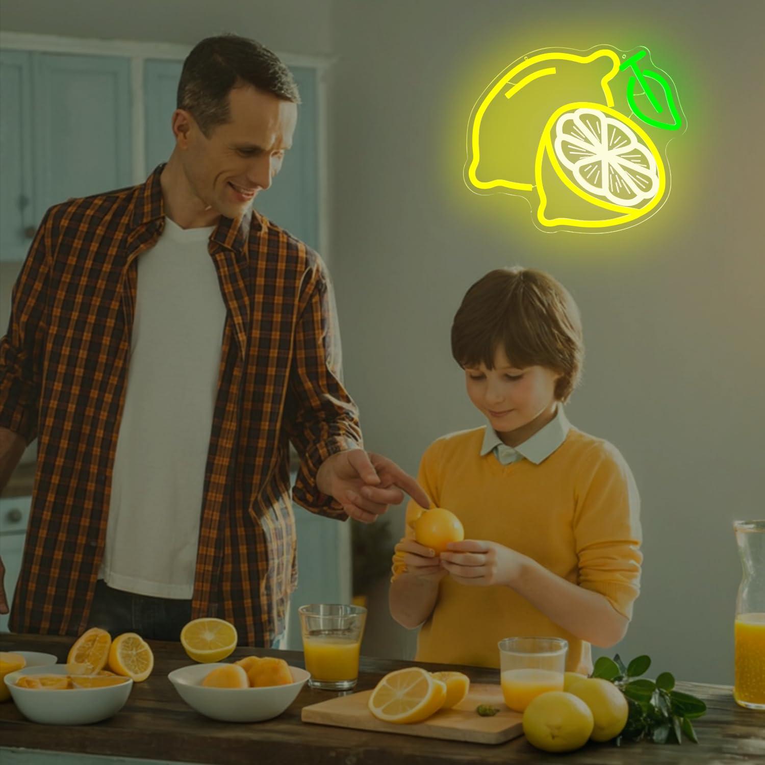 Lemon Neon Sign Dimmable LED L - Home Decor Theme avaliação e preço