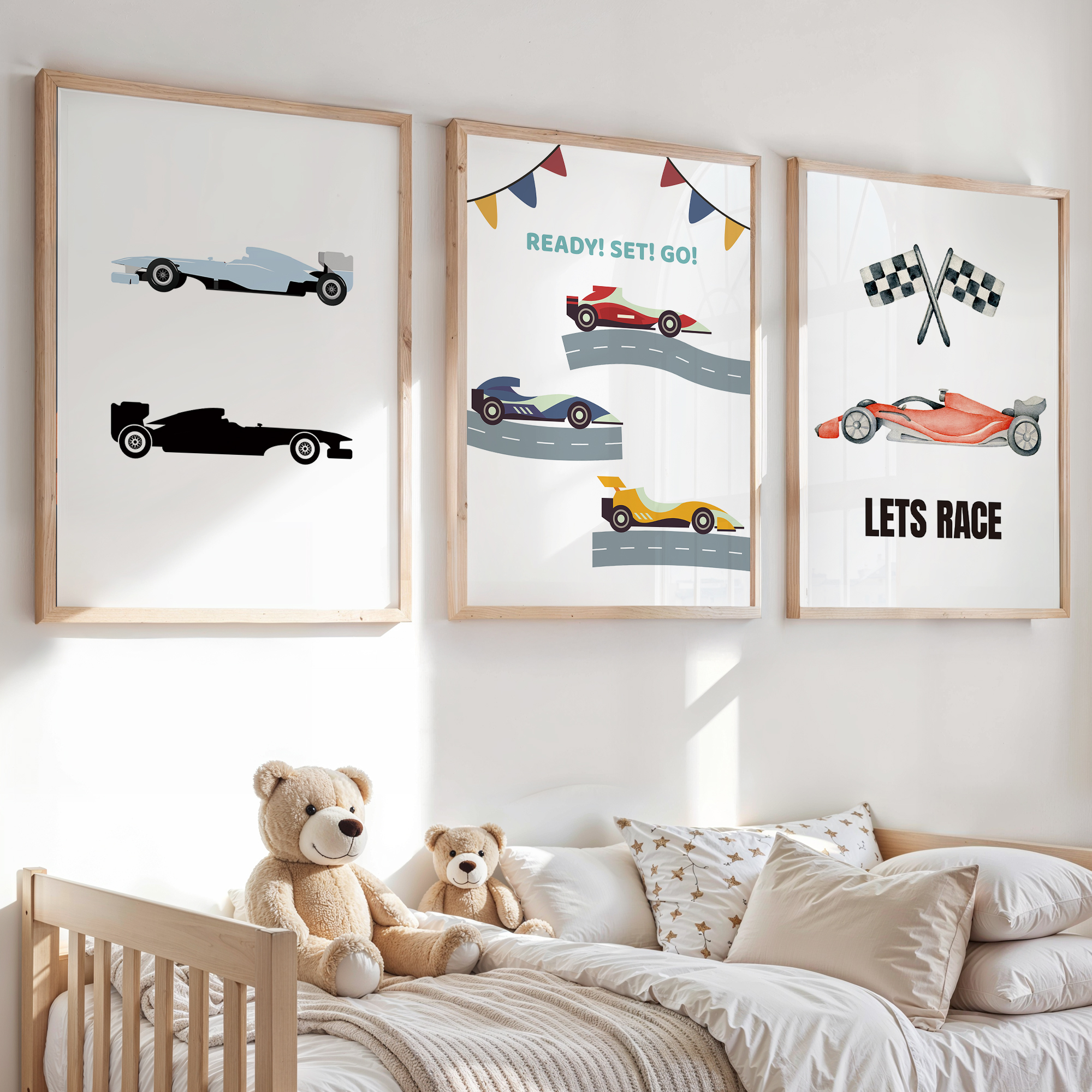 Cartoon Racing Sports Theme Wa - Home Decor Theme avaliação e preço