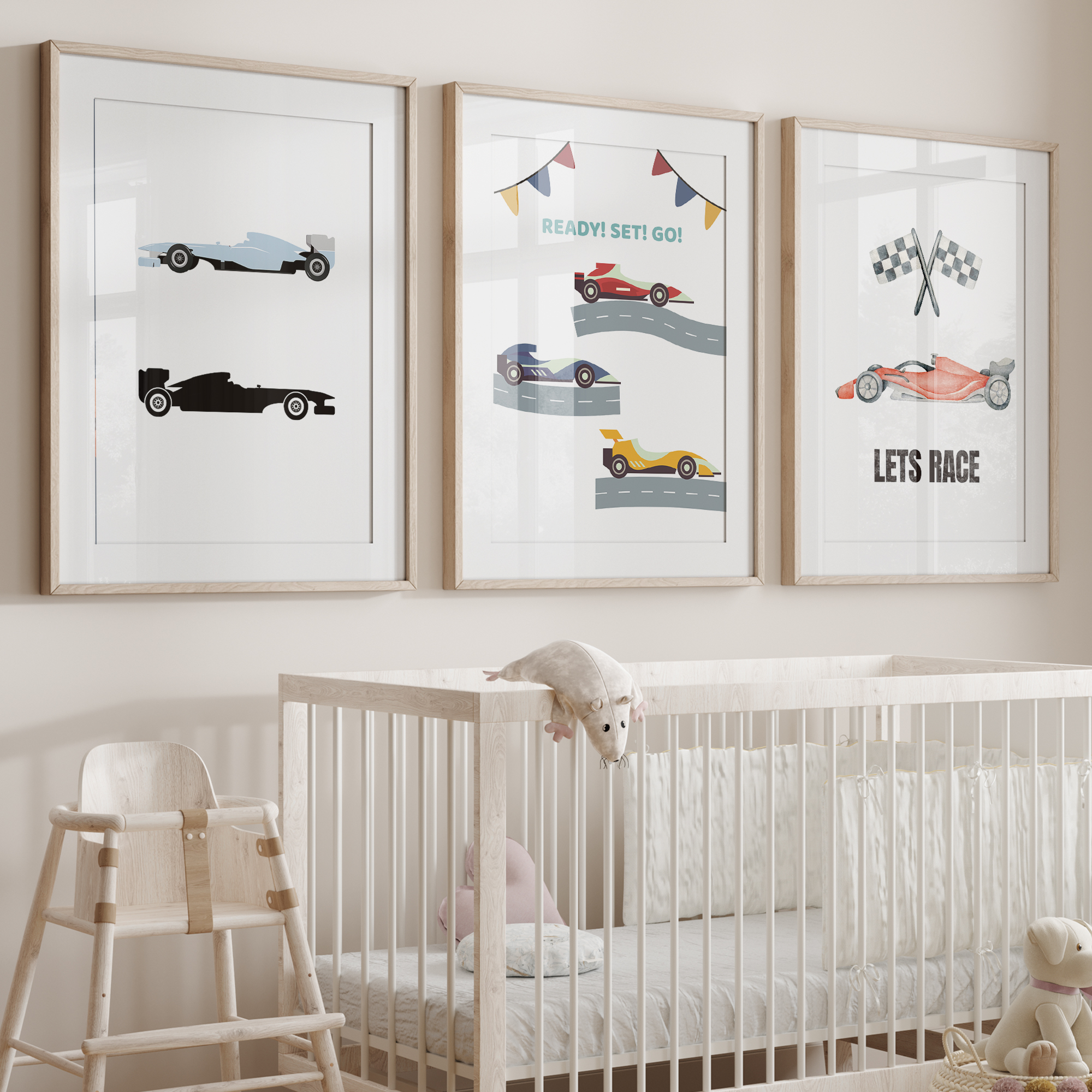 Cartoon Racing Sports Theme Wa - Home Decor Theme avaliação e preço