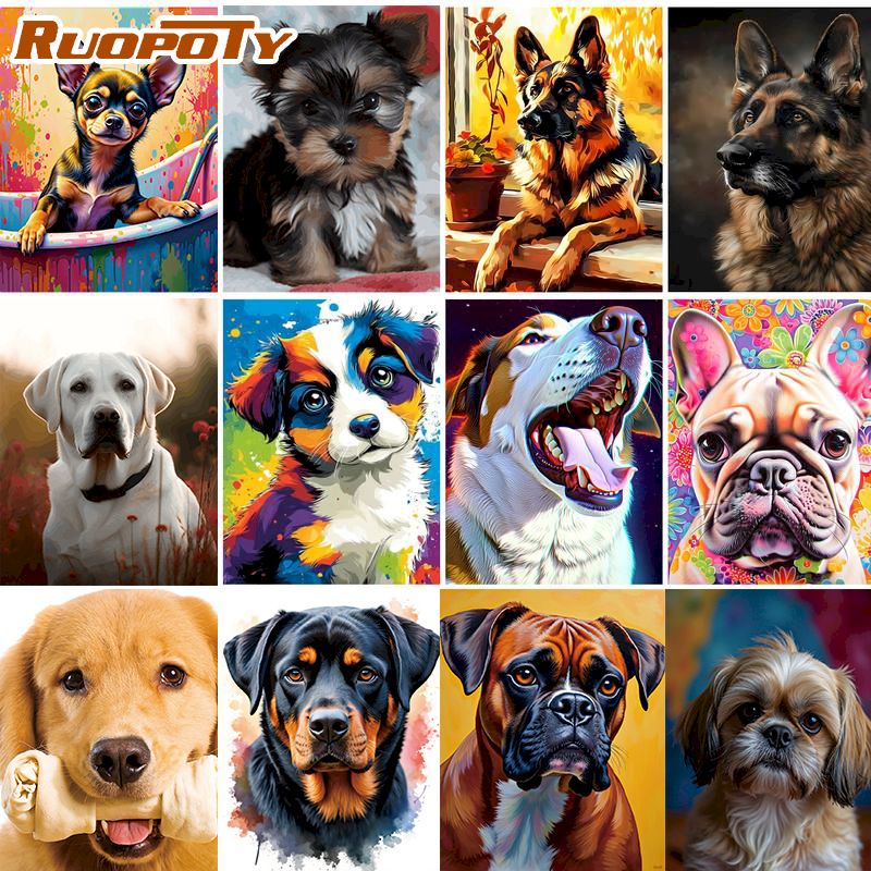 RUOPOTY Dog Diamond Painting H - Home Decor Diy Ideas avaliação e preço