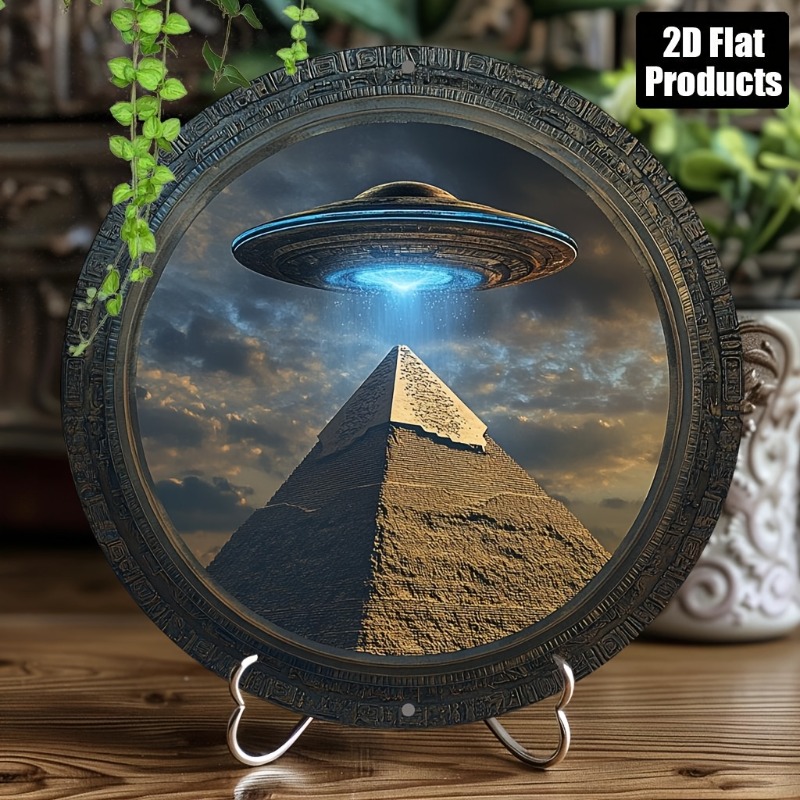 Pyramid UFO Theme Round Alumin - Home Decor Theme avaliação e preço