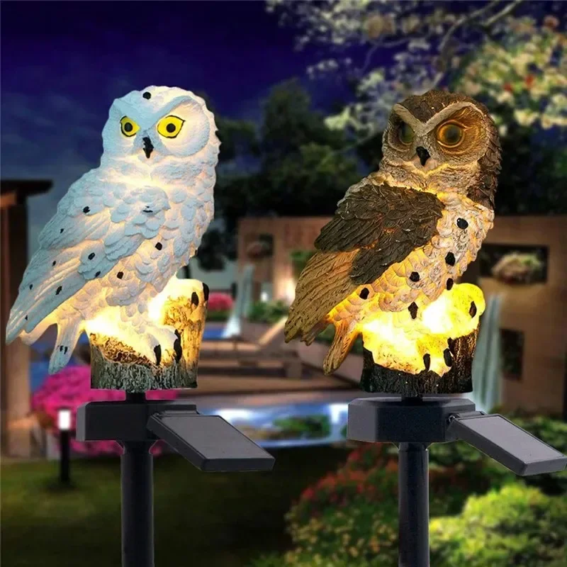 Solar Owl Statue Garden Light  - Home Decor Unique avaliação e preço