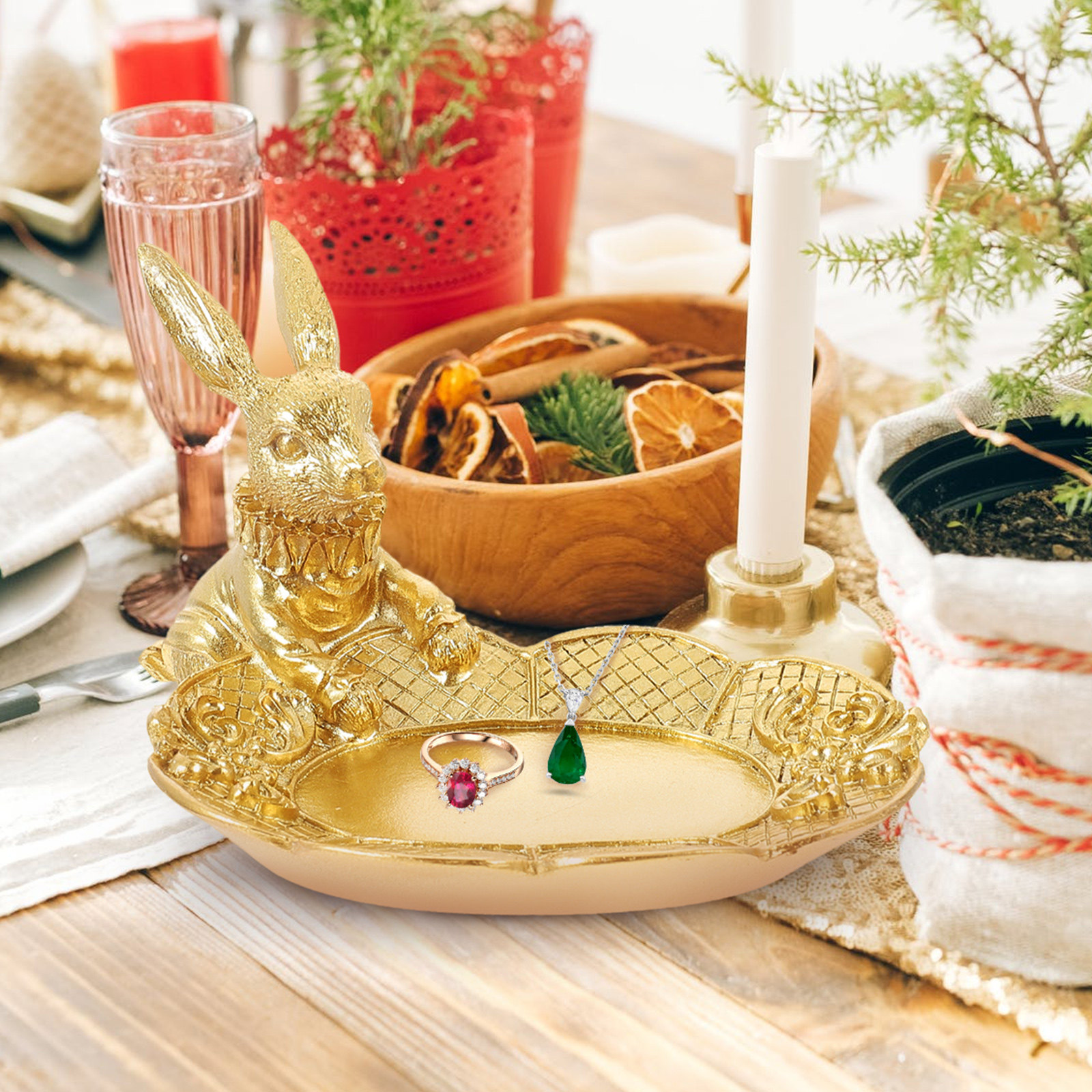 European Style Bunny Jewelry O - Home Decor Vintage avaliação e preço