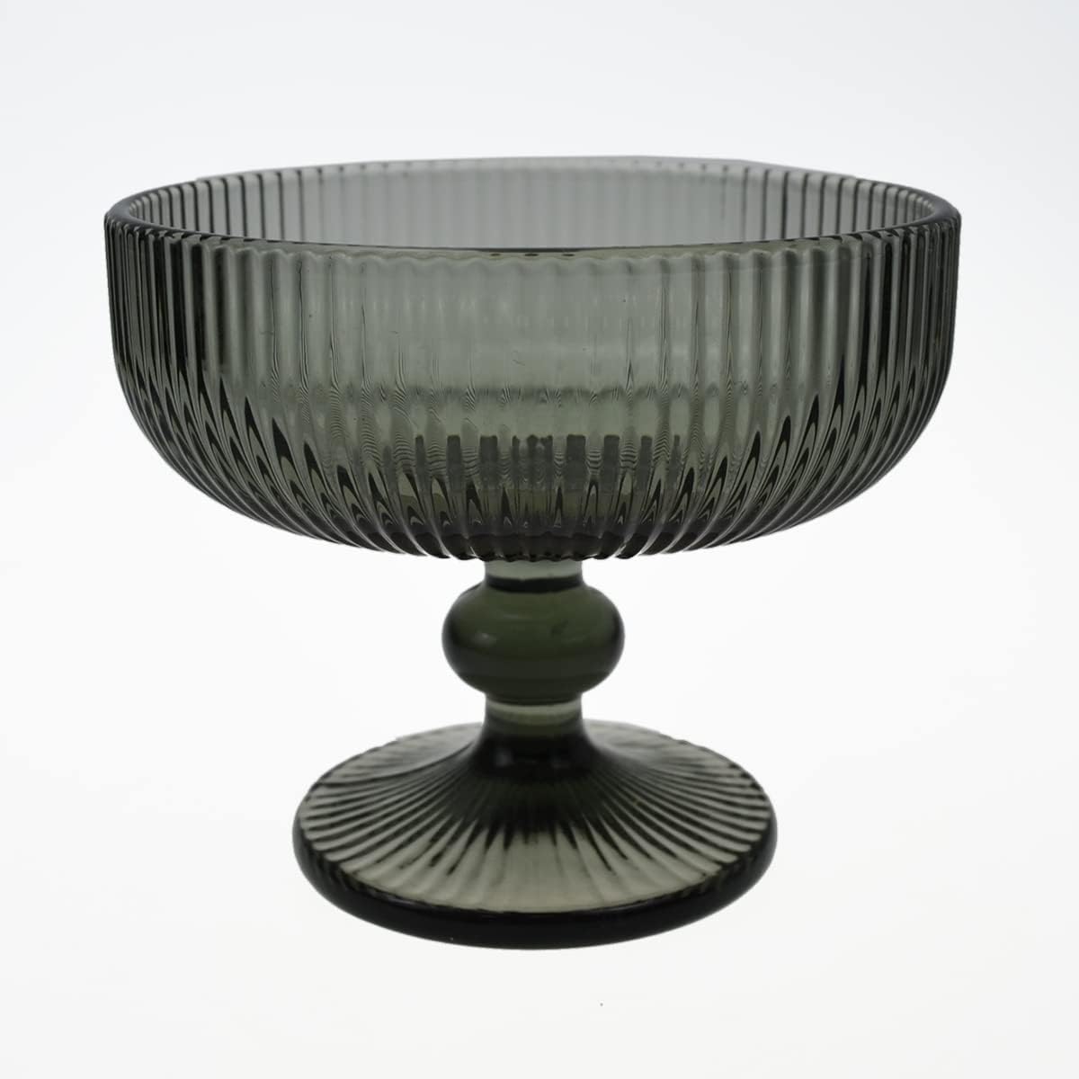 Vintage Ribbed Glass Dessert B - Home Decor Vintage avaliação e preço