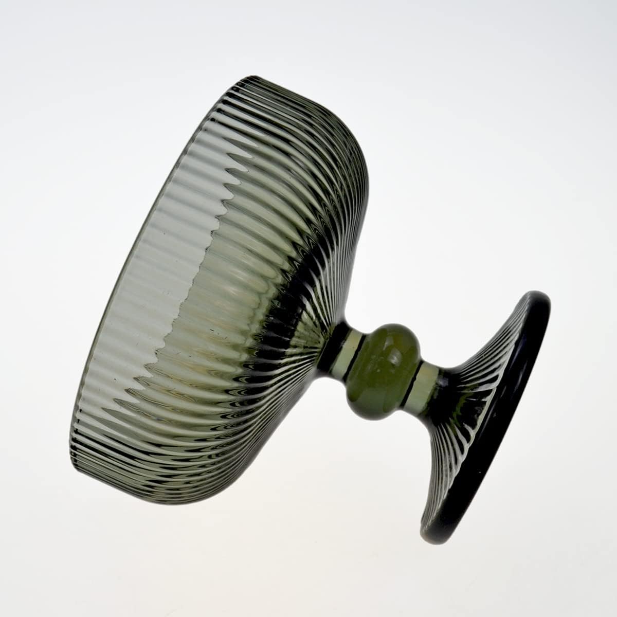 Vintage Ribbed Glass Dessert B - Home Decor Vintage avaliação e preço