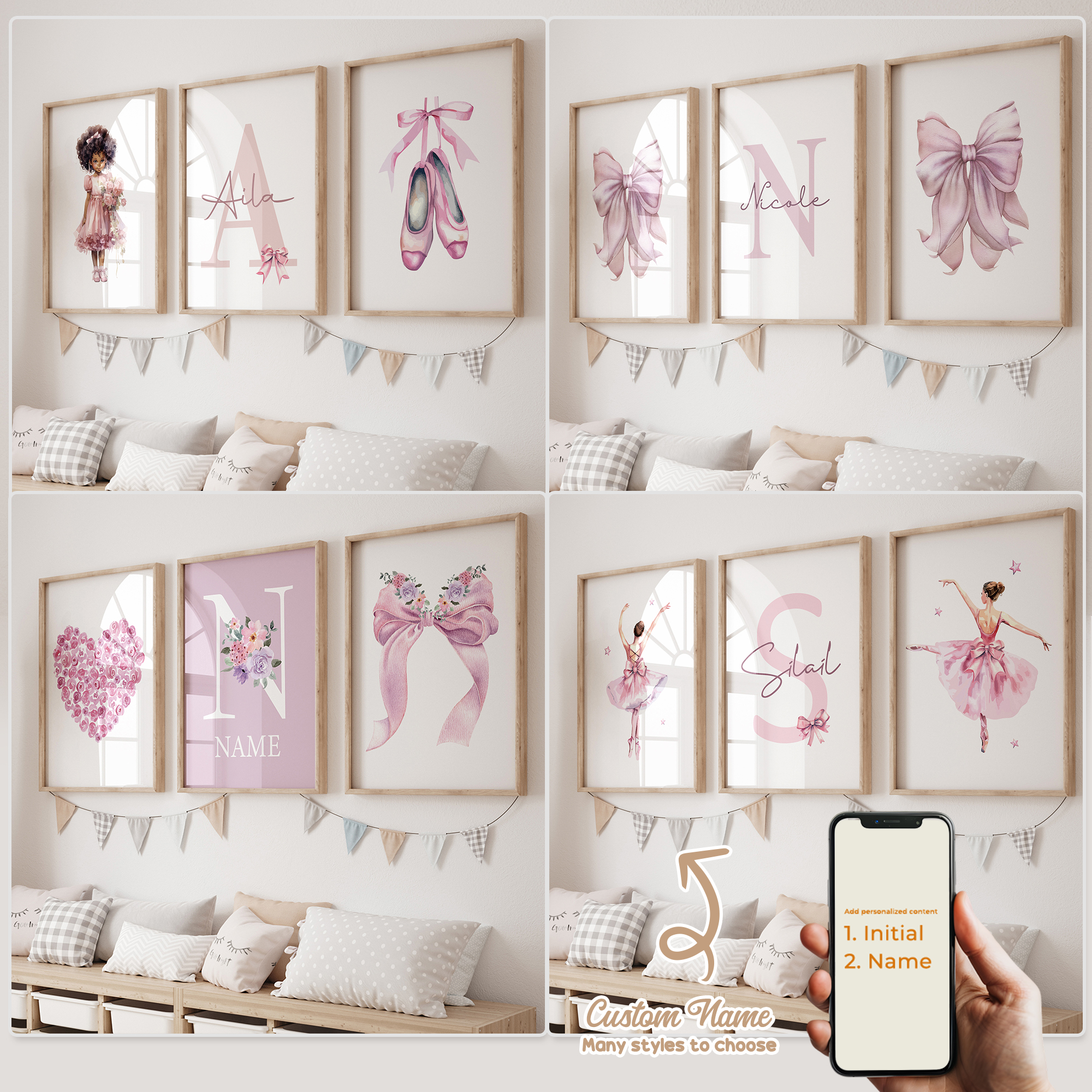 3pcs Personalized Custom Name  - Home Decor Ideas avaliação e preço