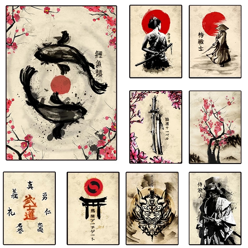 Samurai Sakura Saber Pisces Wa - Home Decor Japandi avaliação e preço