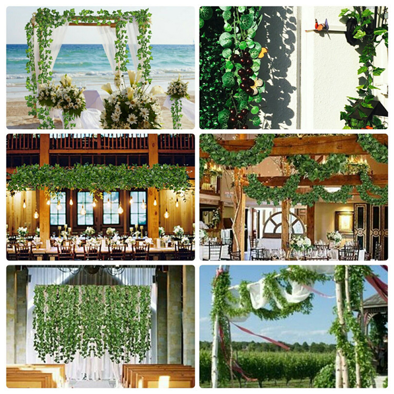 2.3m Silk Leaves Fake Creeper  - Home Decor On Sale avaliação e preço