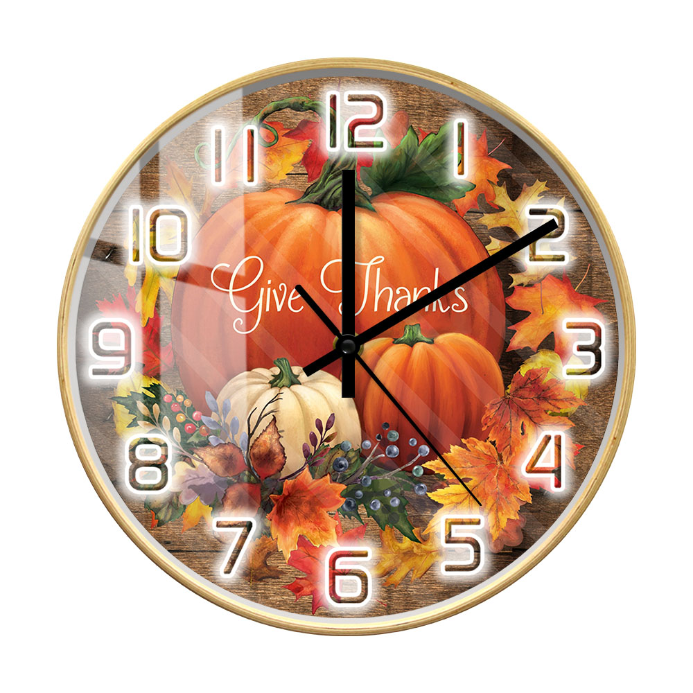 Give Thanks Blessed Wall Clock - Home Decor Living Room Ideas avaliação e preço