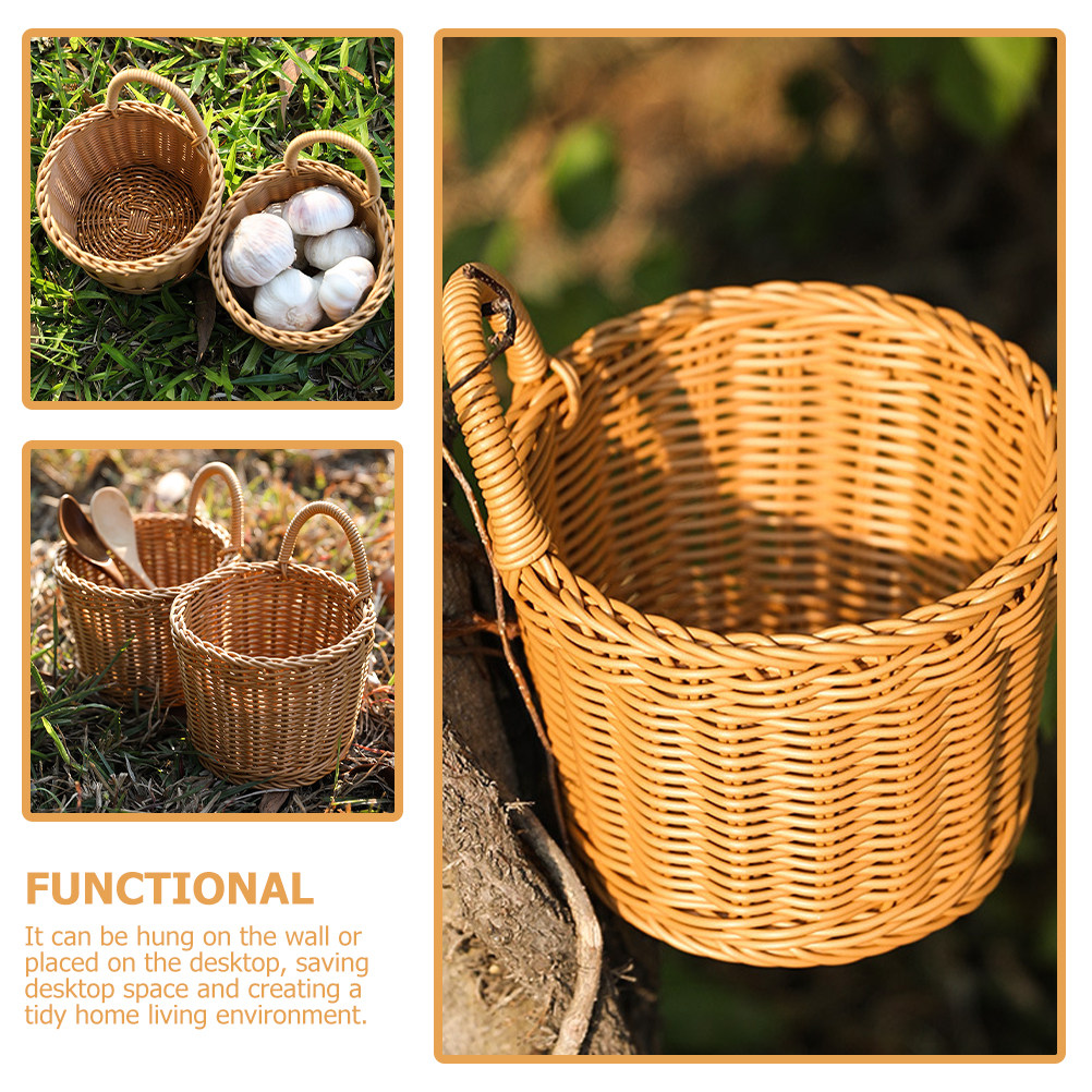 Imitation Woven Storage Basket - Woven Wall Basket avaliação e preço