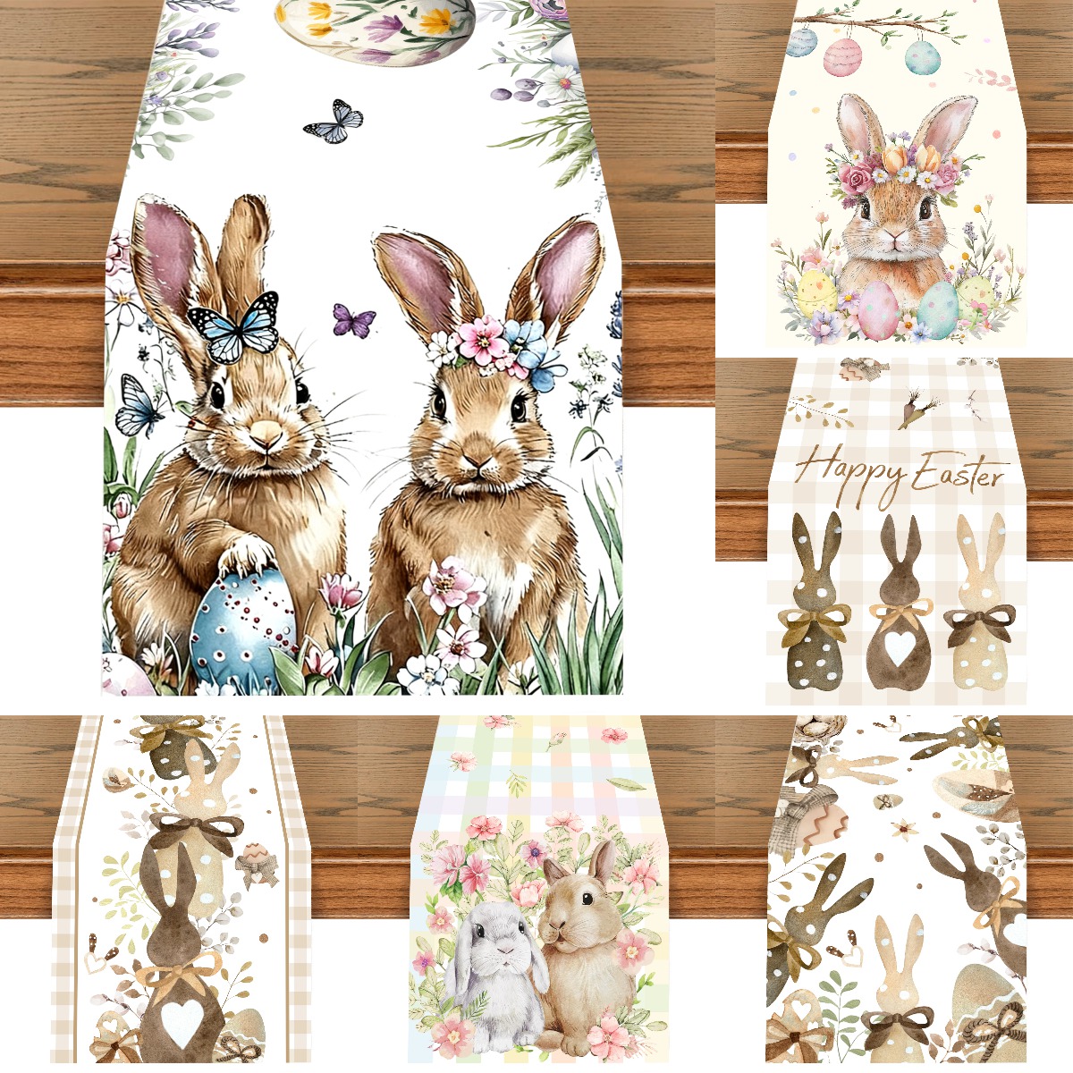 1Pc Easter Bunny and Floral Eg - Home Decor Living Room Ideas avaliação e preço