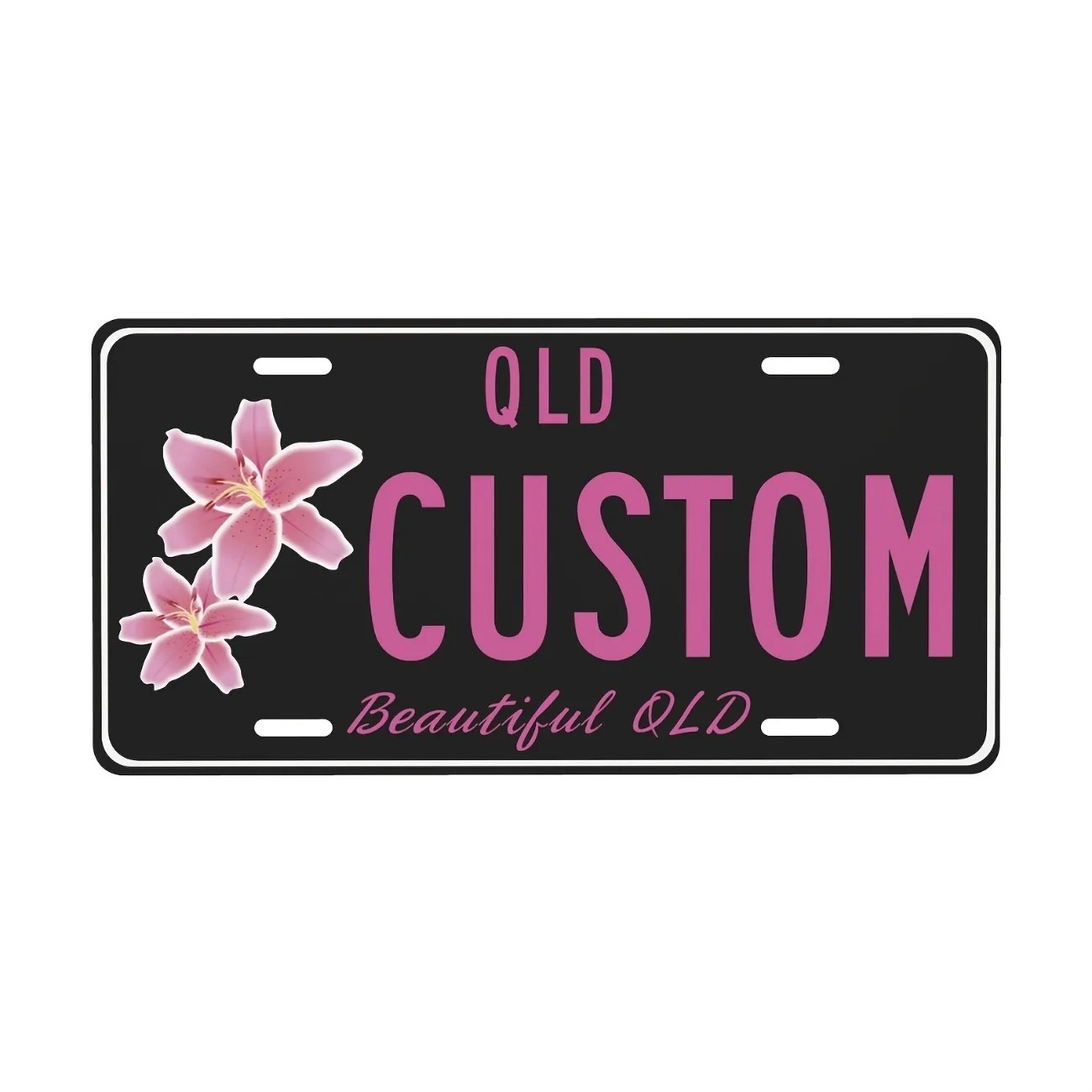 Custom Text Aluminum License P - Home Decor Theme avaliação e preço