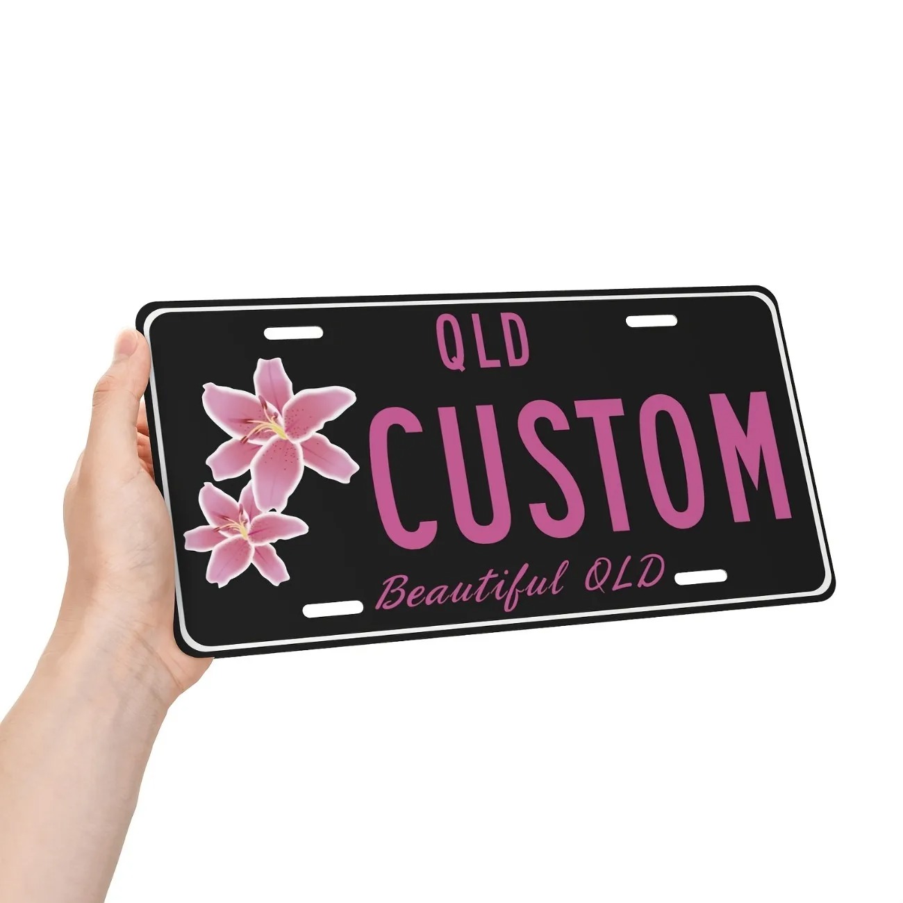 Custom Text Aluminum License P - Home Decor Theme avaliação e preço