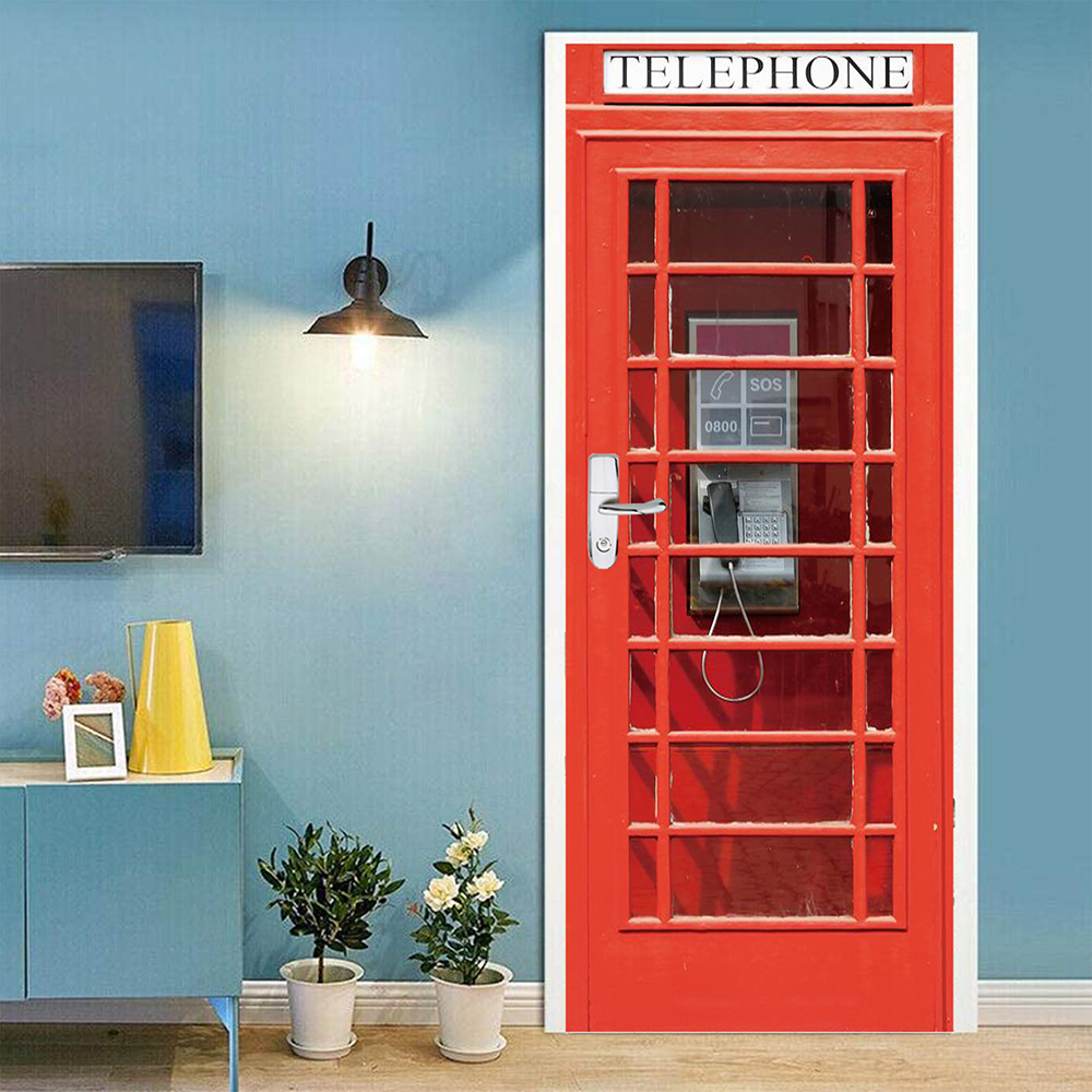 Removable Pink Telephone Booth - Home Decor On Sale avaliação e preço
