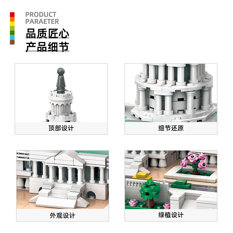1074 Pcs U.S. MOC  Capitol, Am - Home Decor Diy Ideas avaliação e preço