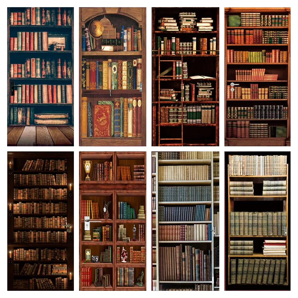 3D Library Door Sticker Vinyl  - Home Decor On Sale avaliação e preço