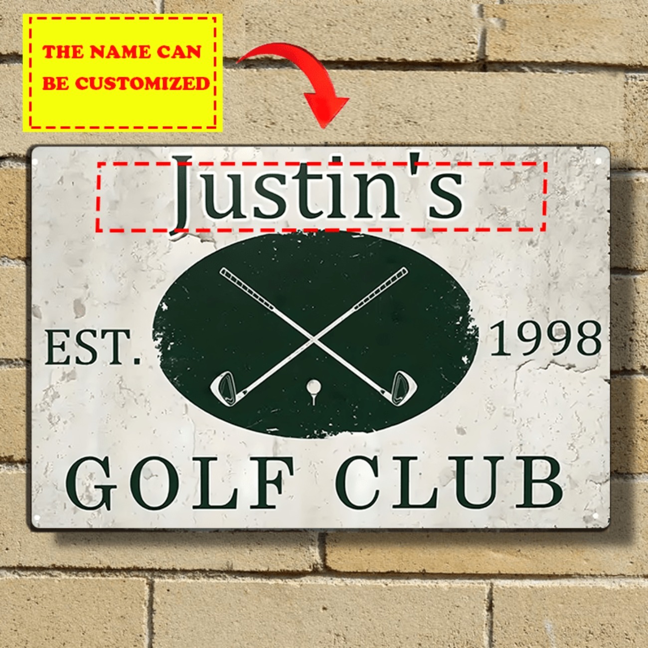 1pc Personalized Golf Club Met - Home Decor Theme avaliação e preço
