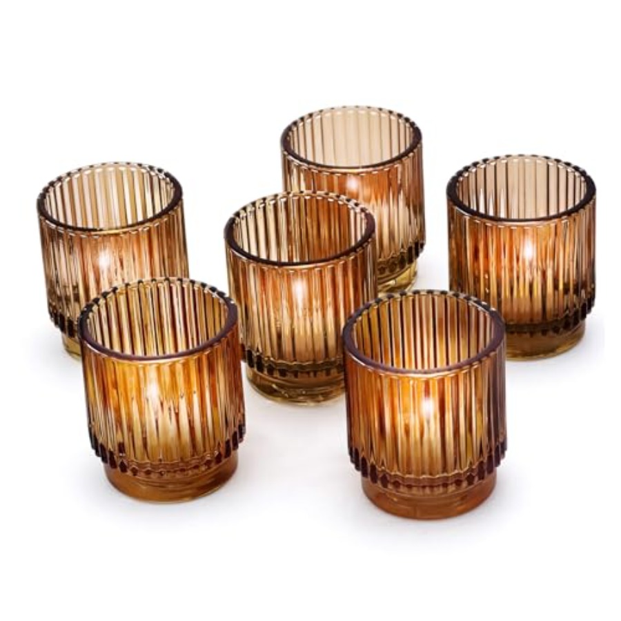Vintage Glass Tealight and Amb - Home Decor Vintage avaliação e preço