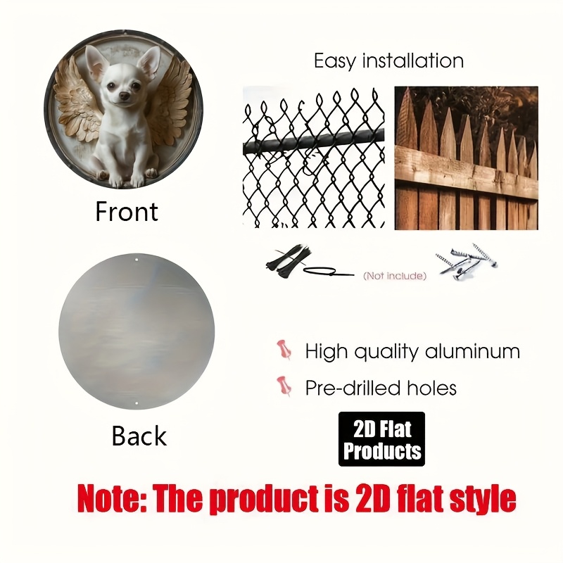 2D Flat, 1pc, Chihuahua Theme, - Home Decor Theme avaliação e preço
