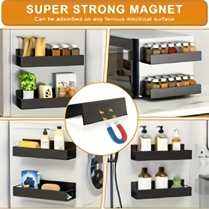 Magnetic Fridge Spice Rack Org - Woven Wall Basket avaliação e preço