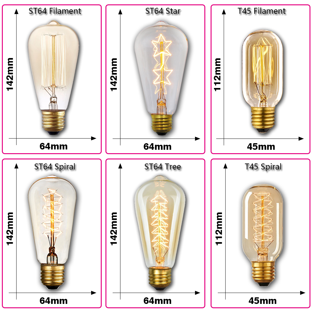 Retro Edison Light Bulb E27 40 - Home Decor Vintage avaliação e preço