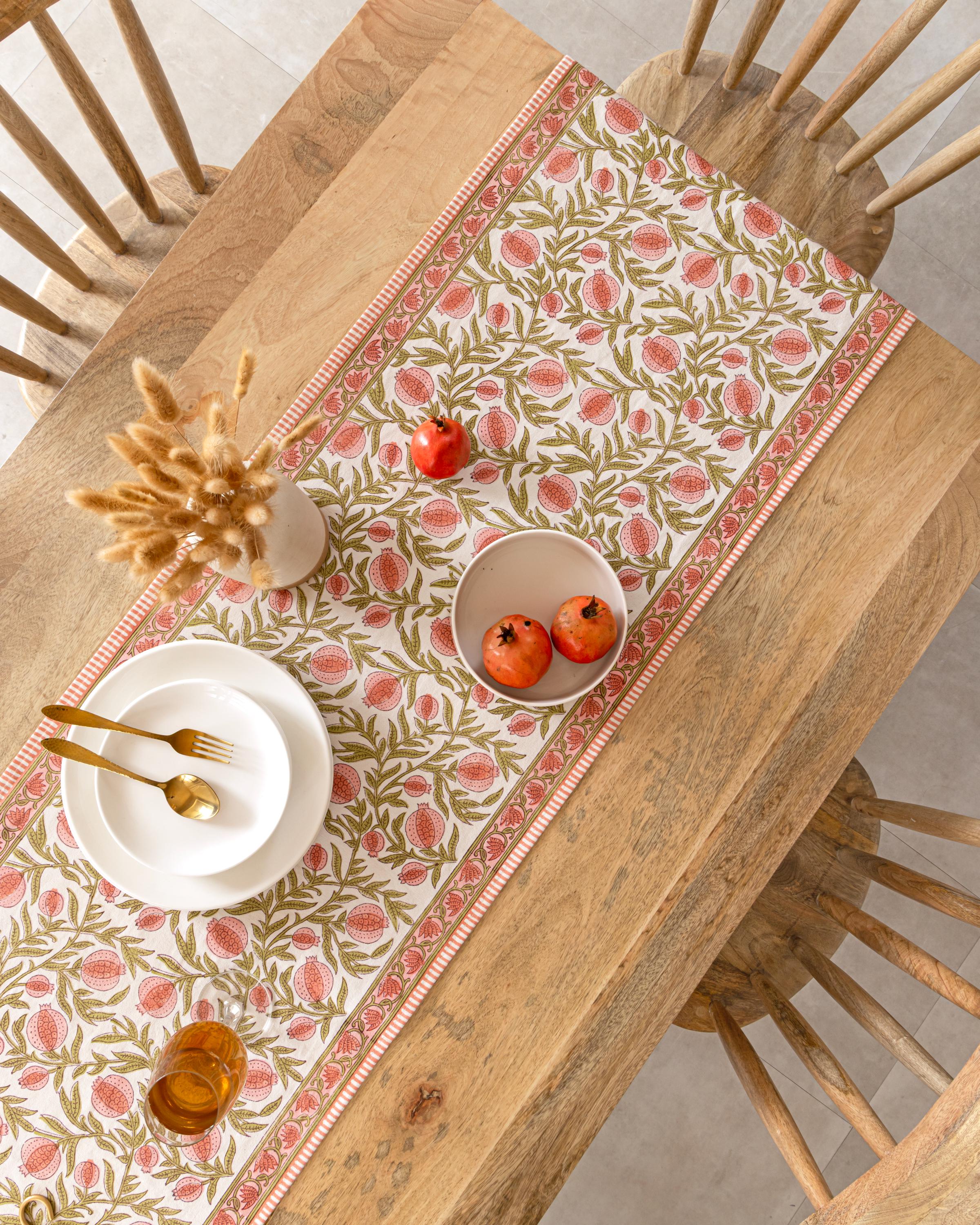 Coral Olive Green Pomegranate  - Home Decor Jaipur avaliação e preço
