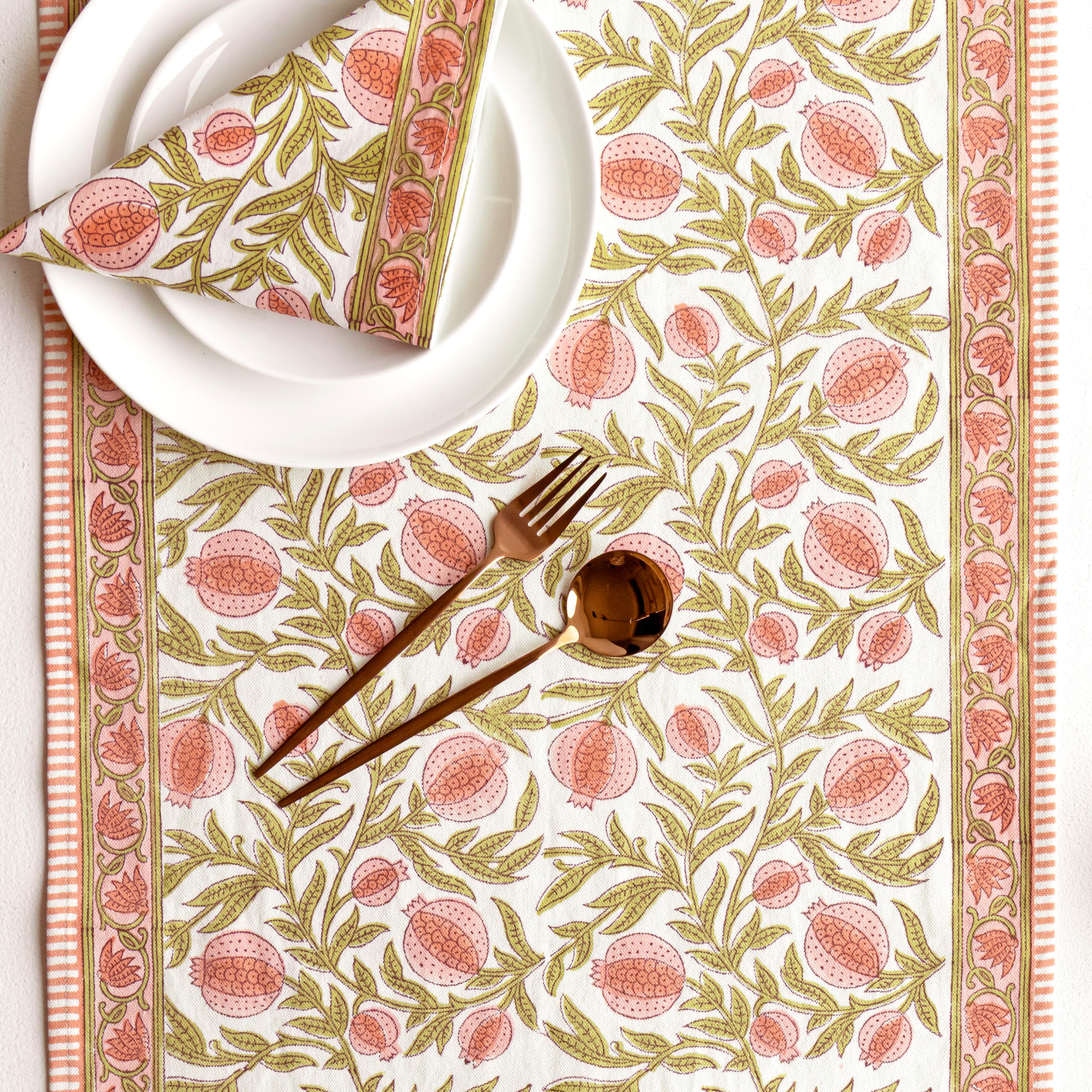 Coral Olive Green Pomegranate  - Home Decor Jaipur avaliação e preço