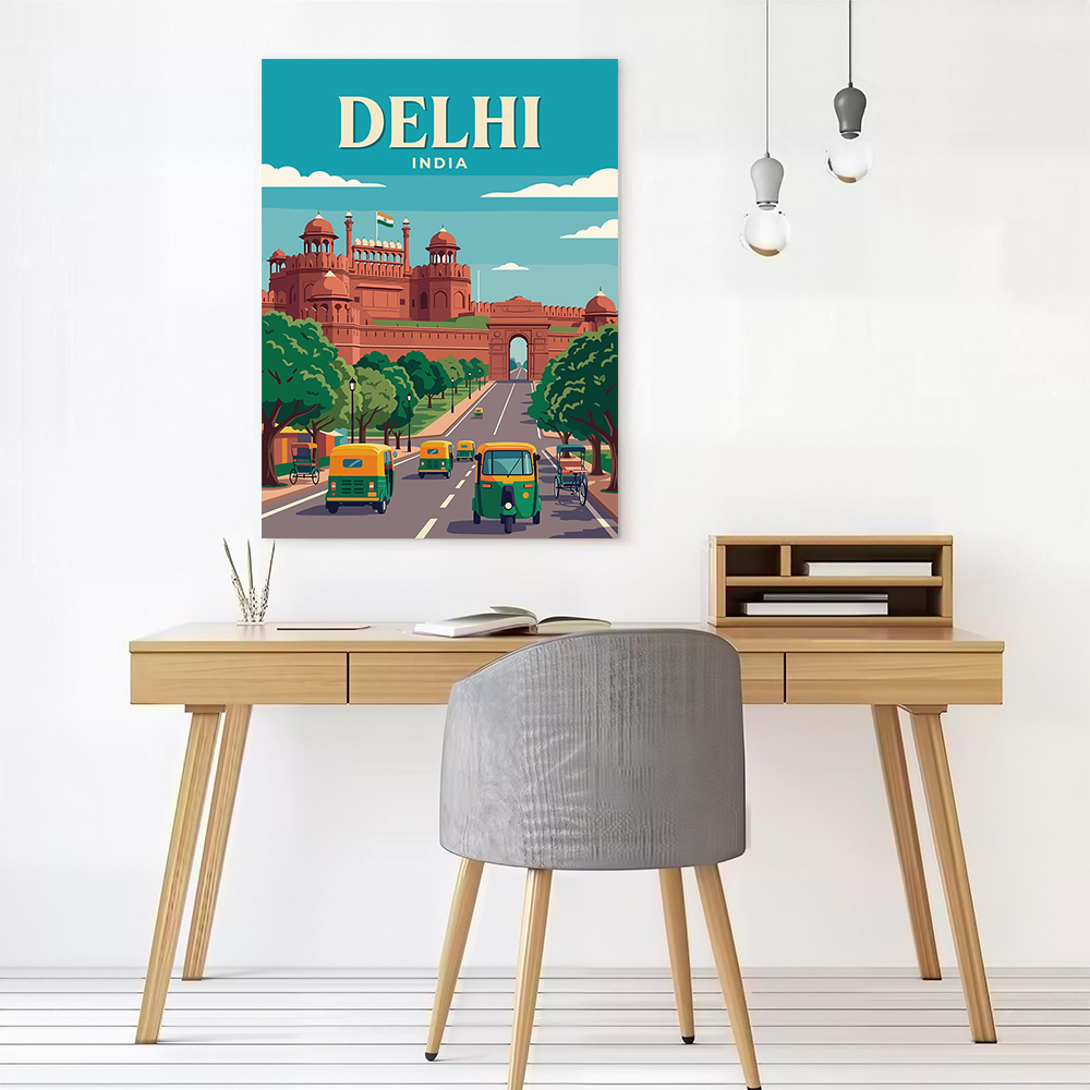 Delhi India Vintage Travel Can - Home Decor Delhi avaliação e preço