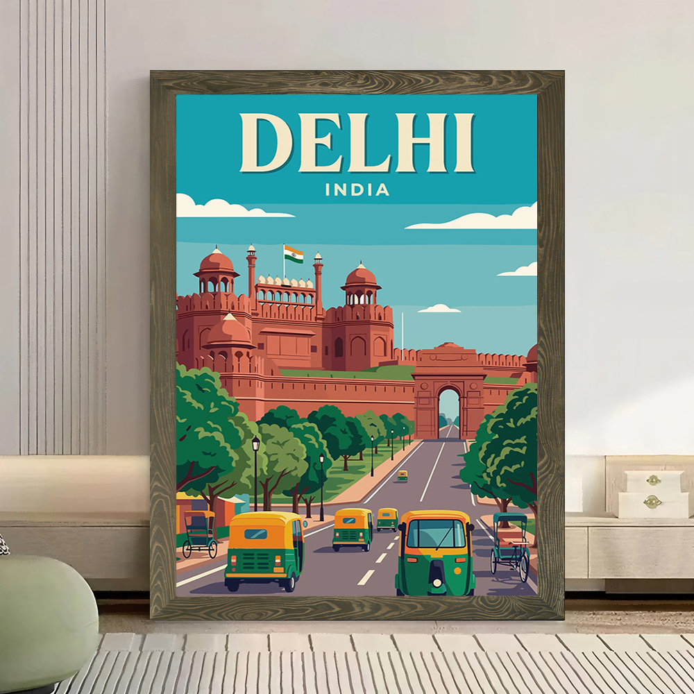 Delhi India Vintage Travel Can - Home Decor Delhi avaliação e preço